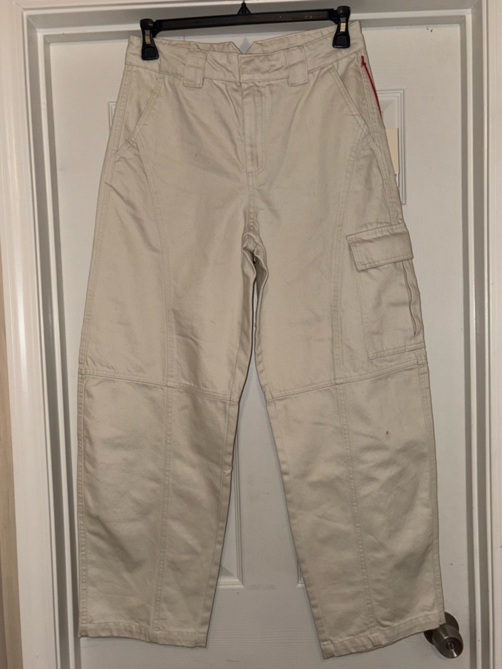 Woolrich Cream Cargo Pants with Side Pocket